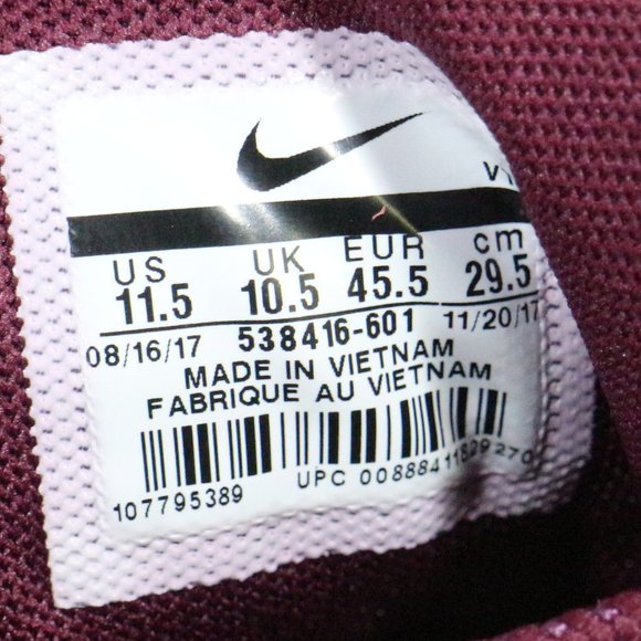 NIKE Air Max 95 Premium 'Vintage Wine' Sneakers Sz 11.5 US Men - Picture 11 of 12